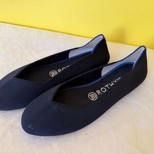 Rothy's Classic Navy Blue Flats